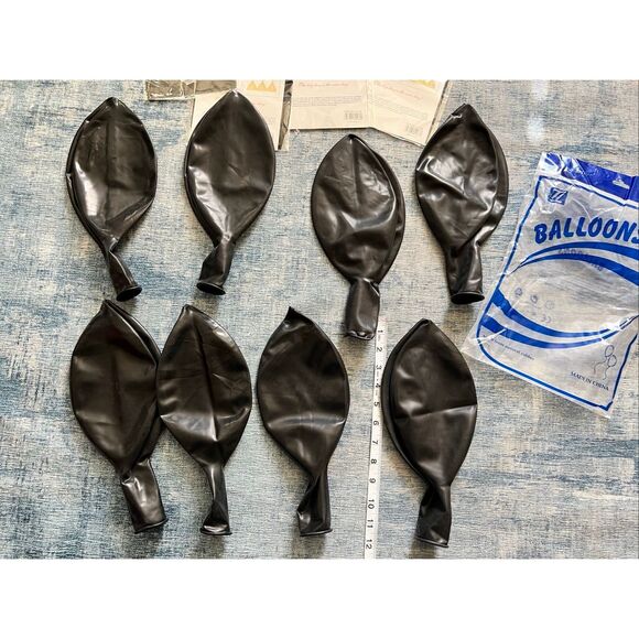 All Black DIY Tissue Paper Tassel Garland Large Balloon Party Supplies - Picture 5 of 7